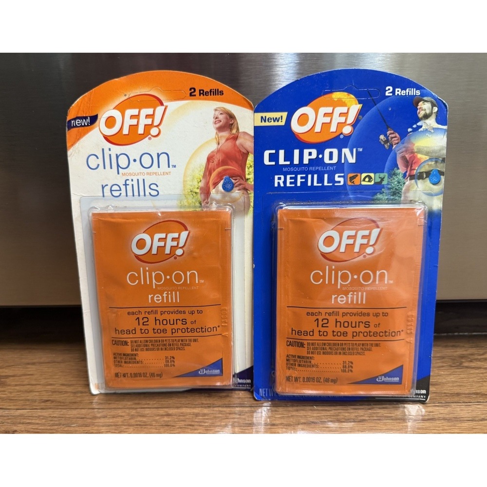 Off Clip-On Mosquito Repellent Refills 2-Pack x 2 (4 Total) NEW & SEALED!